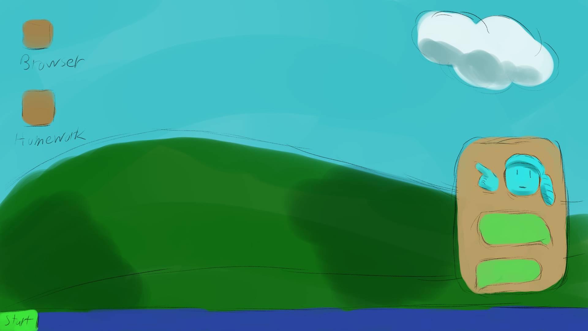 Windows desktop with a chat window open